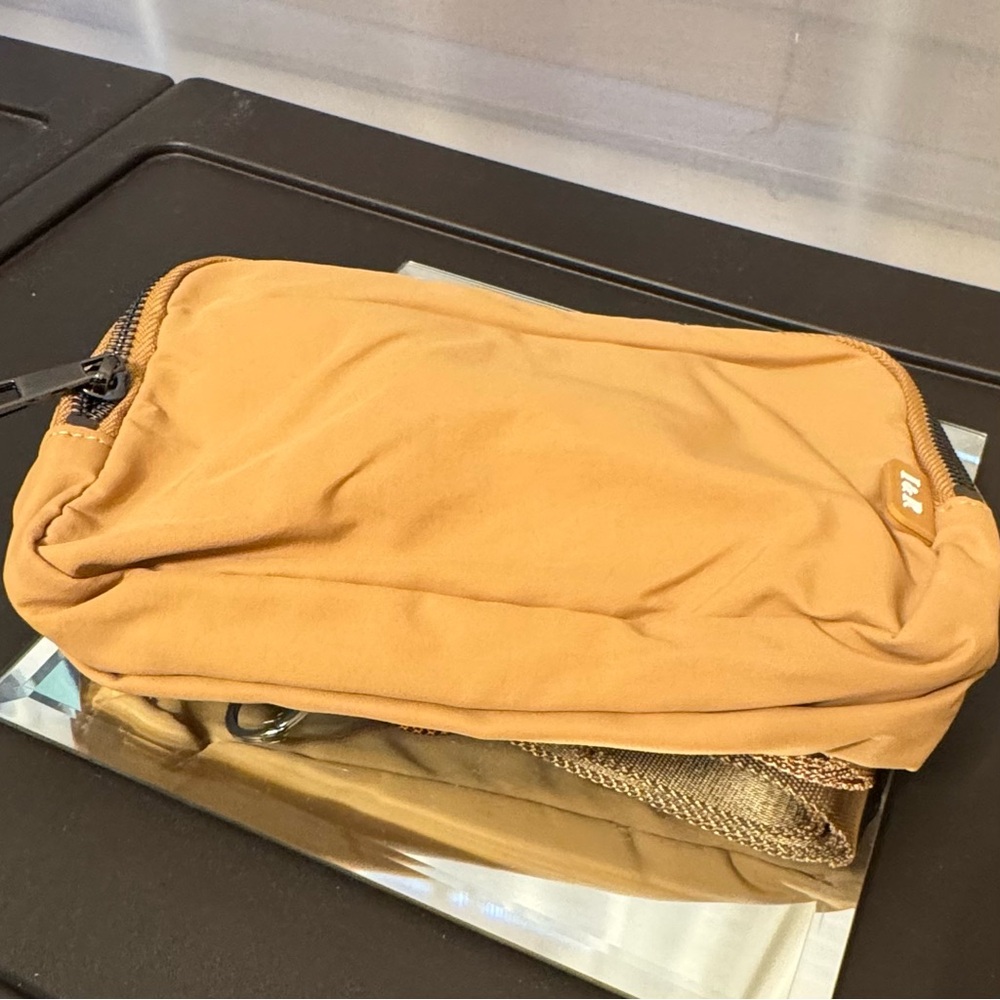 Iris & Rainbow Light Brown Duo Zipper Crossbody